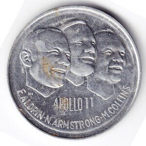 Apollo 11 Commemorative Aluminum Medal 36mm (b19)